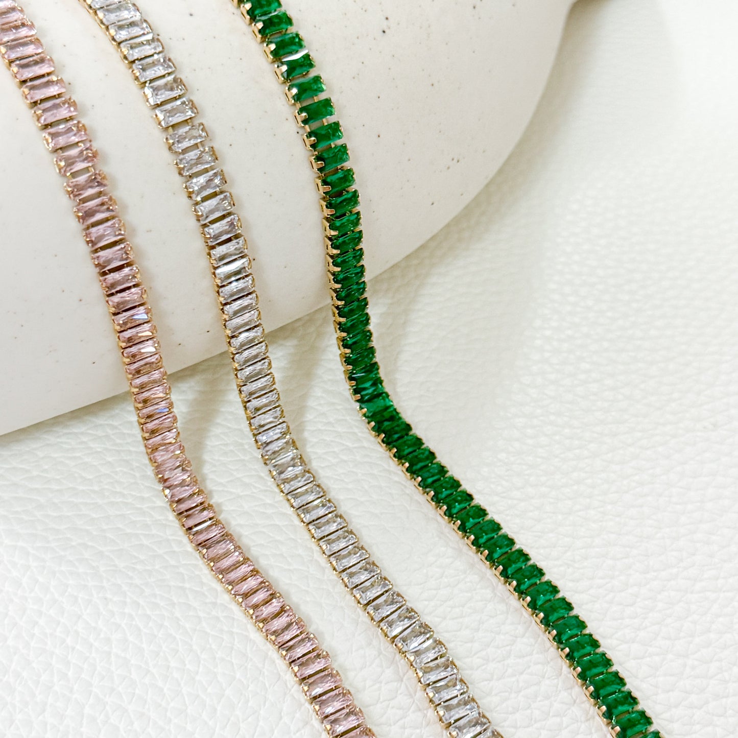 Baguette Tennis Choker Necklace-Elevate your style with our stunning CZ Iced Out Baguette Tennis Necklace. Experience the brilliance of cubic zirconia. Shop now to sparkle and shine. 💕-Dazzledvenus