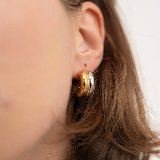 Two Tone Bubble Earring