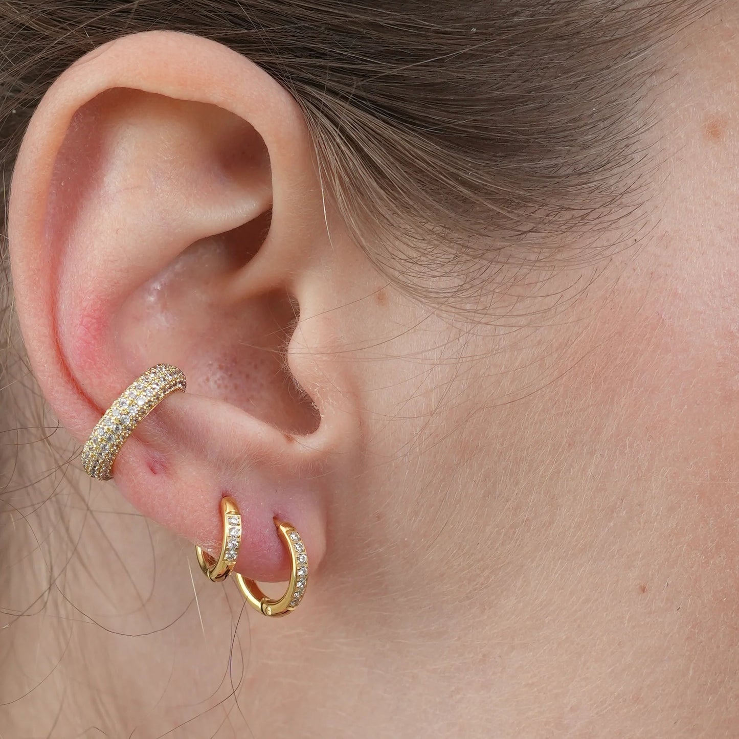 Eternity Huggie Hoop Earring - Set
