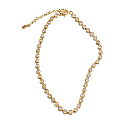 Willow Bezel Tennis Necklace