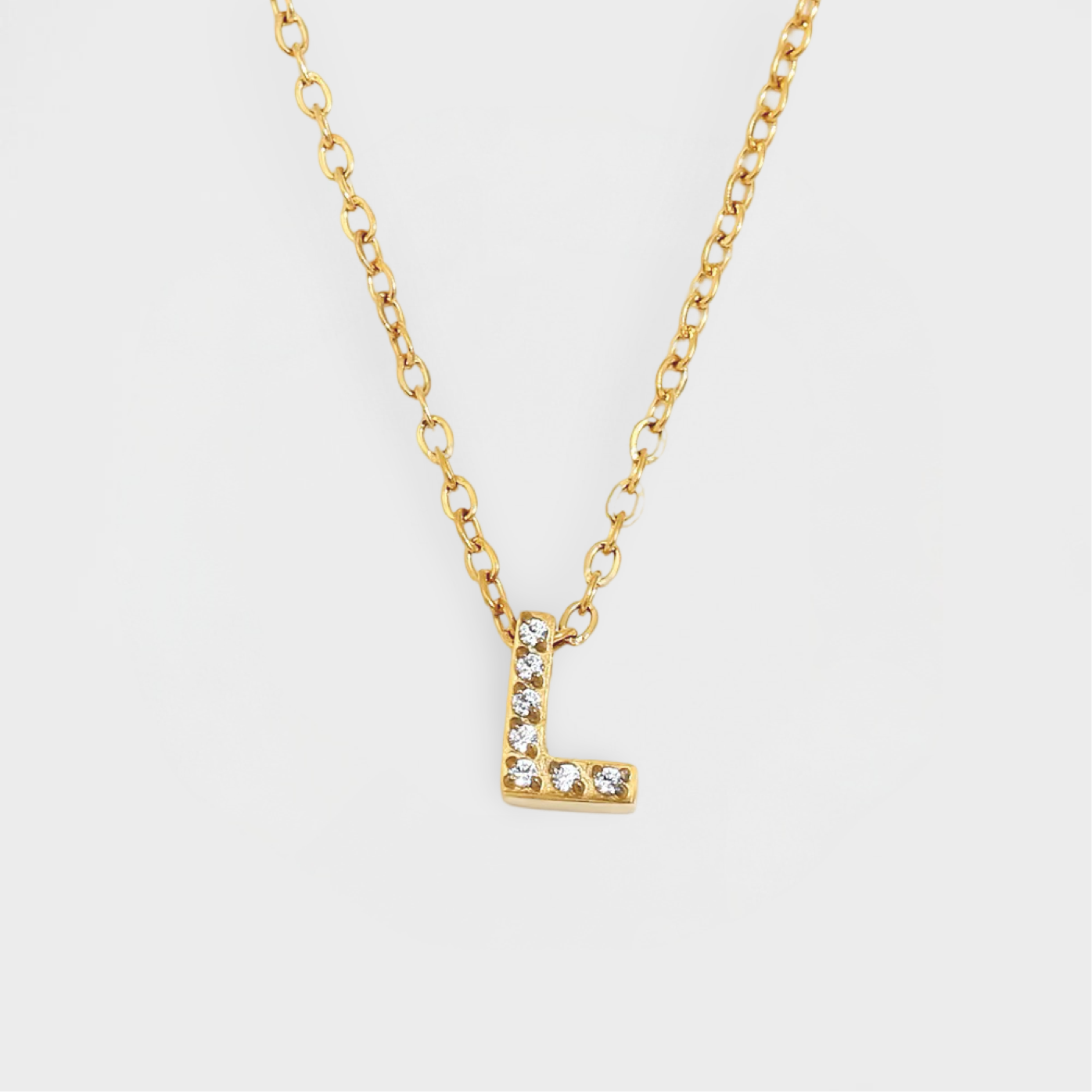 Dazzle Petite Initial Necklace-Dazzledvenus