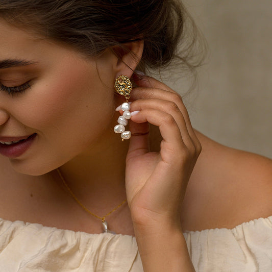 Bloom Pearl Drop Earring