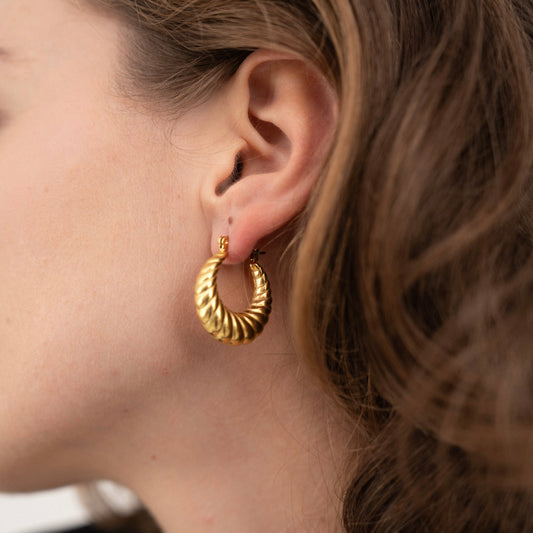 Croissant Medium Hoop Earring