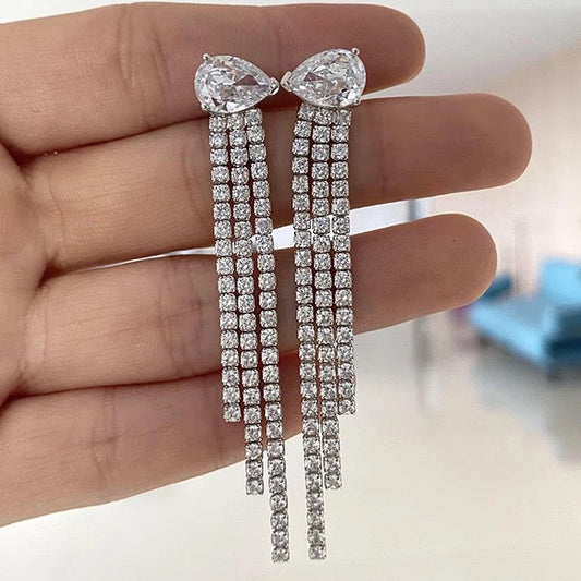 Art Deco Wedding Cubic Zirconia Earrings