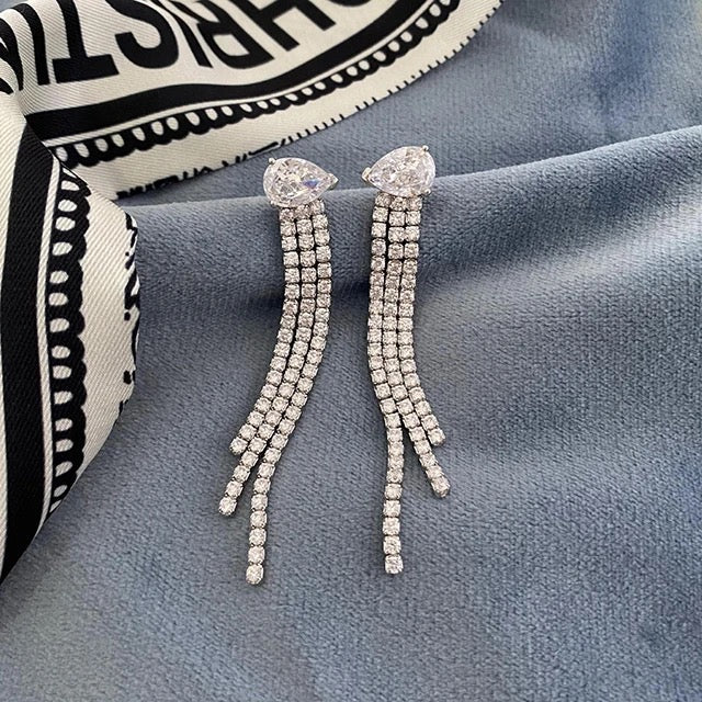 Art Deco Wedding Cubic Zirconia Earrings