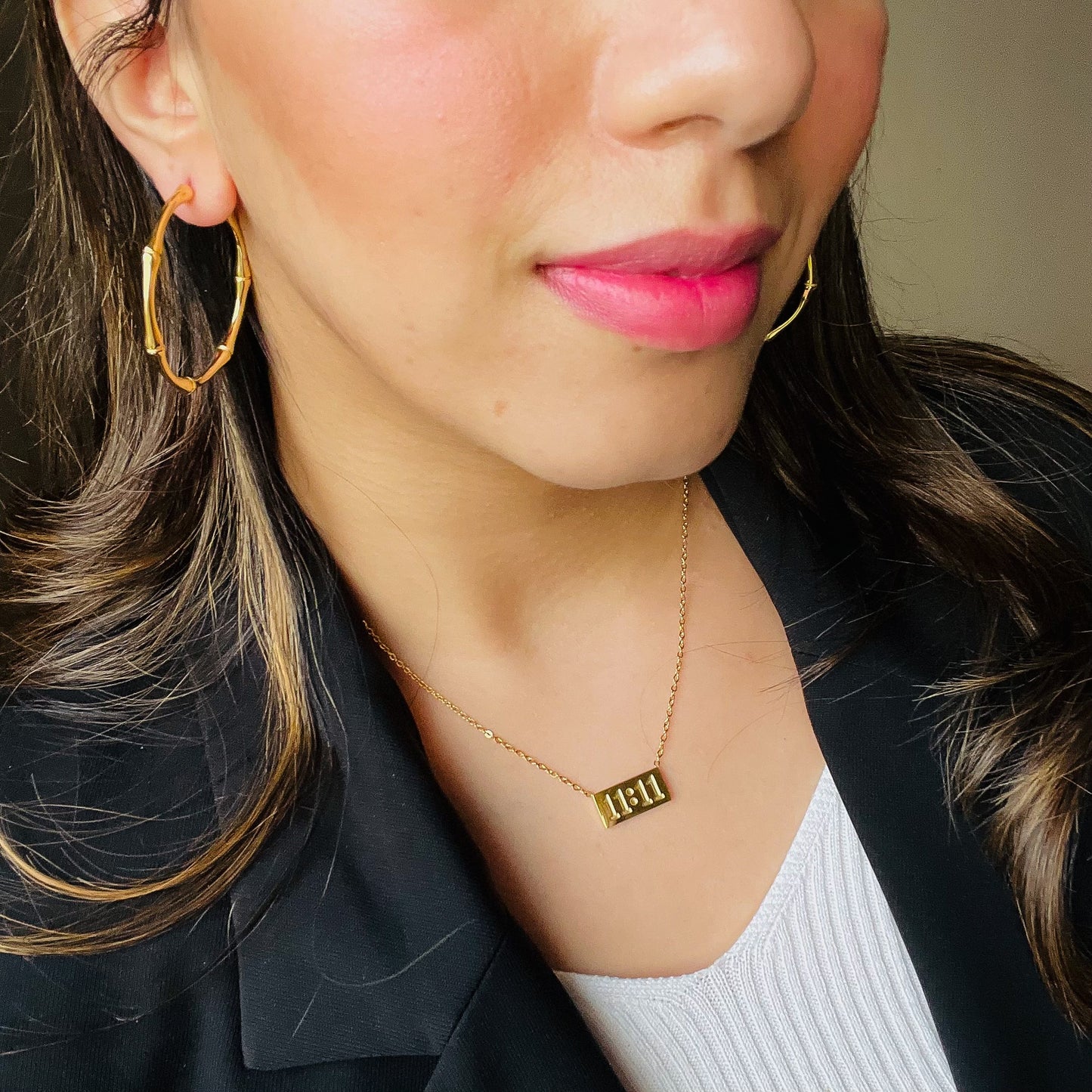 Molten Medium Hoop Earring