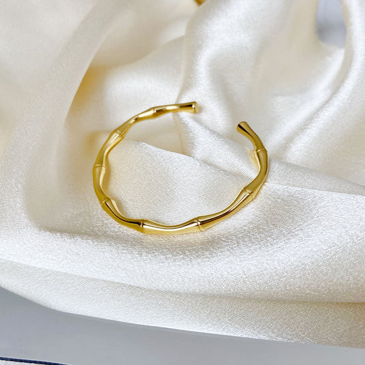 Bamboo Cuff Bangle Bracelet