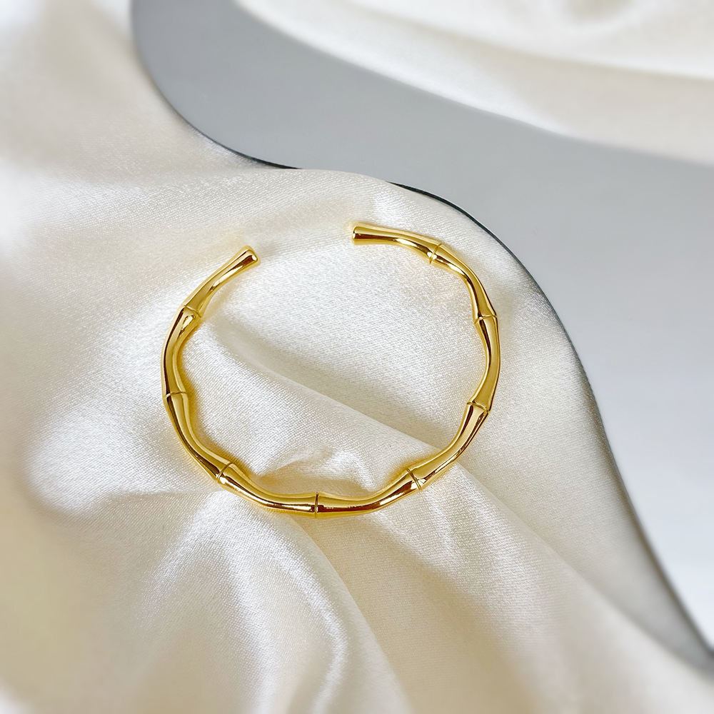 Bamboo Cuff Bangle Bracelet