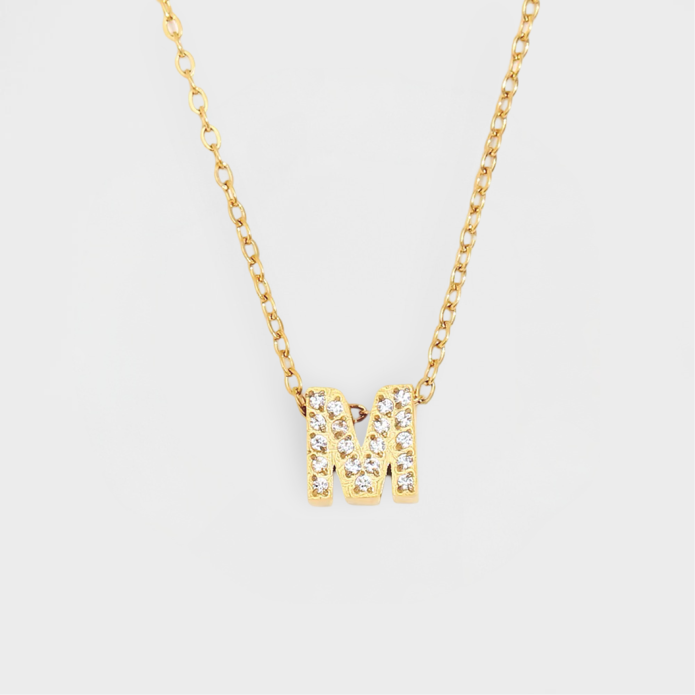 Dazzle Petite Initial Necklace-Dazzledvenus