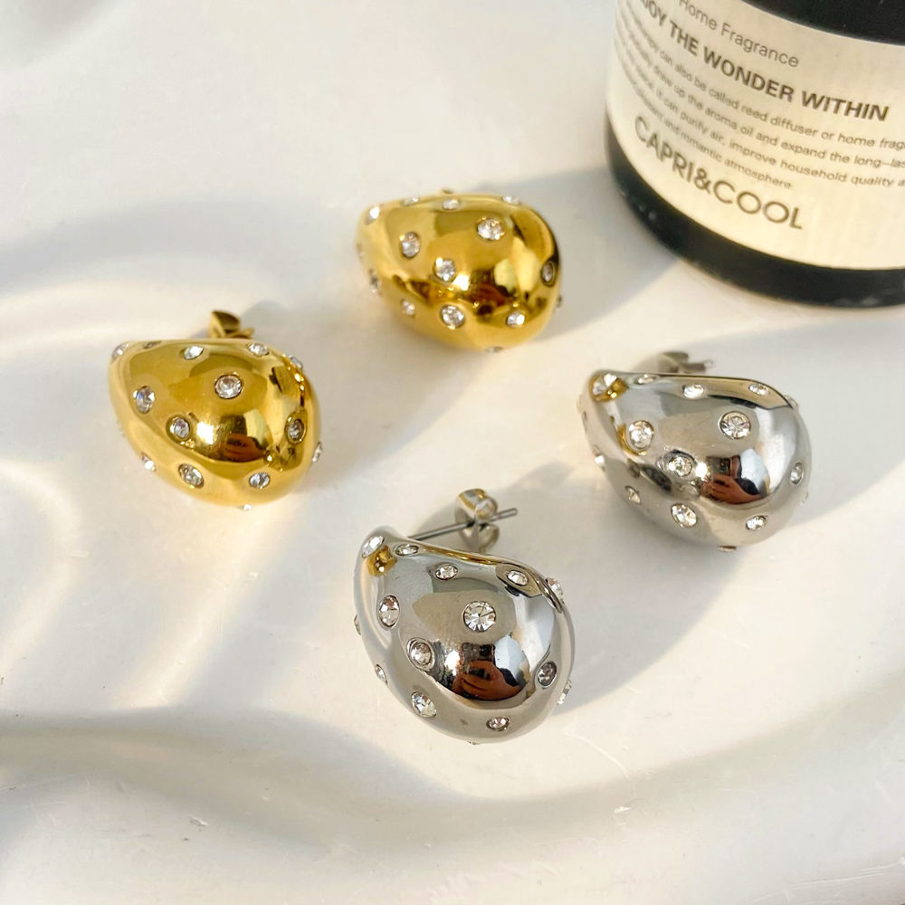 CZ Chunky Tear Drop Earring