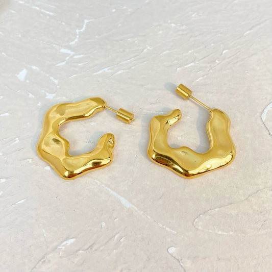 Elemental Lava Hoop Earring