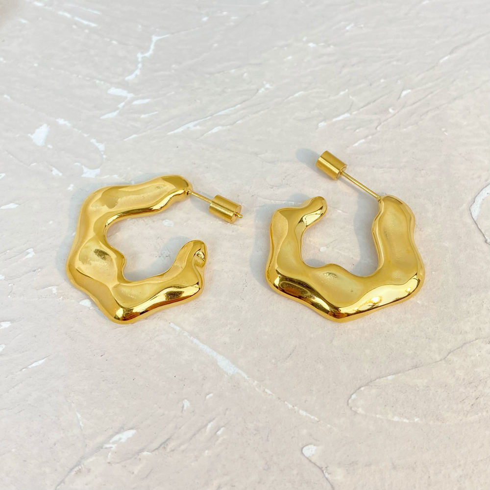 Elemental Lava Hoop Earring