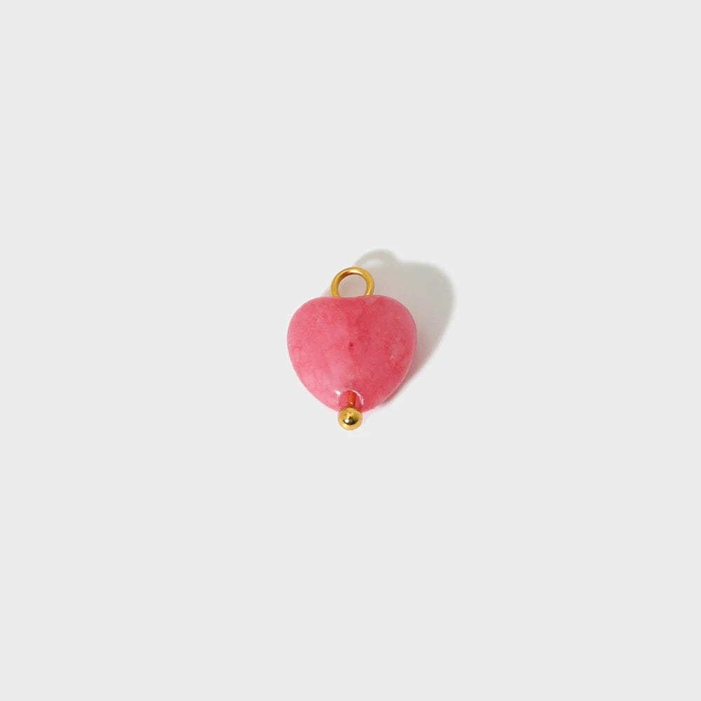 Pink Jelly Heart Charm