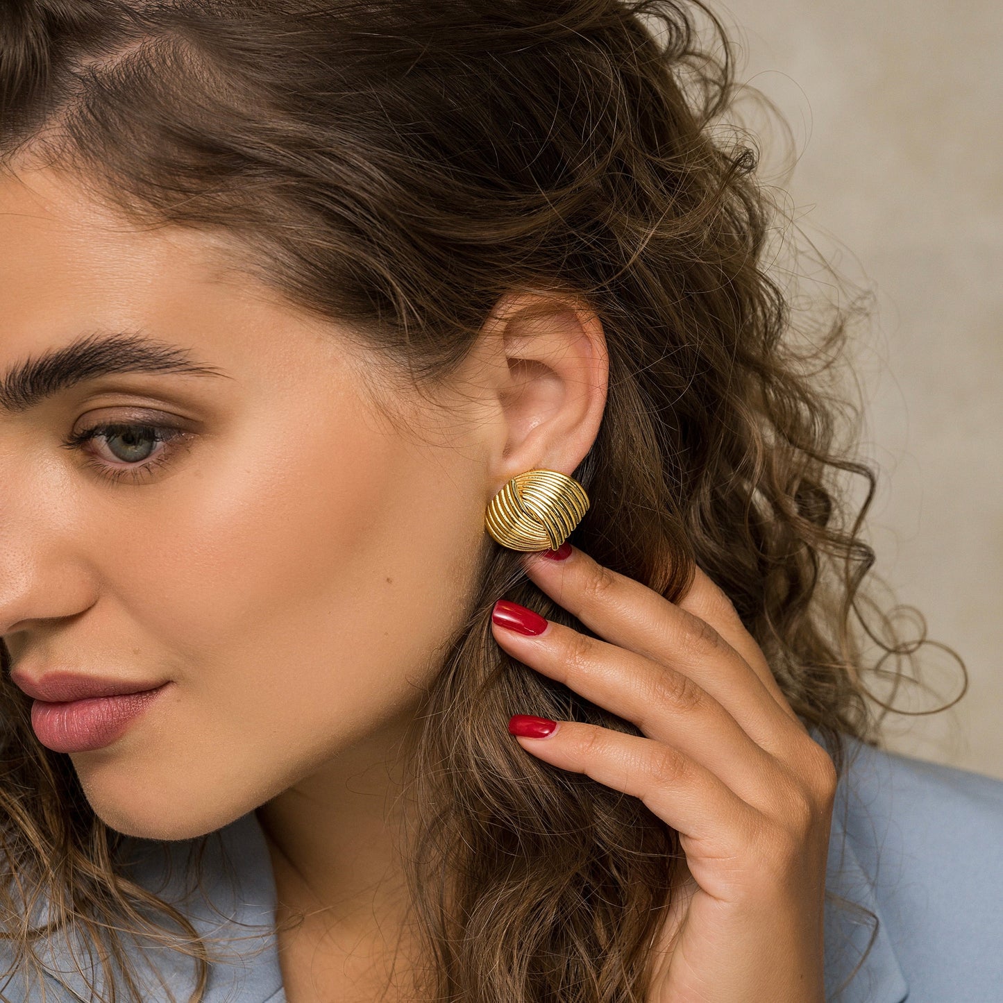 Vintage CrossOver Textured Earring