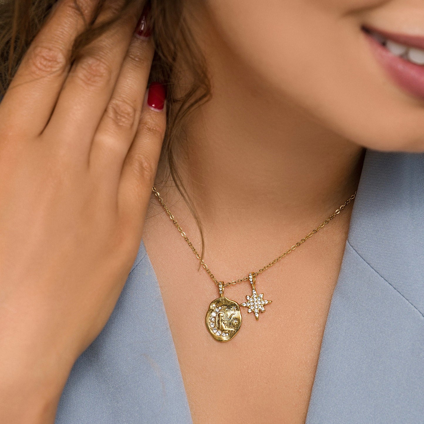 Luna Star Moon Necklace