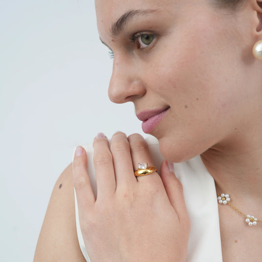 Dome Gemstone Ring