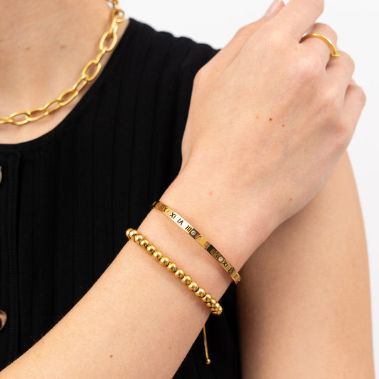 CZ Roman Numerals Bangle