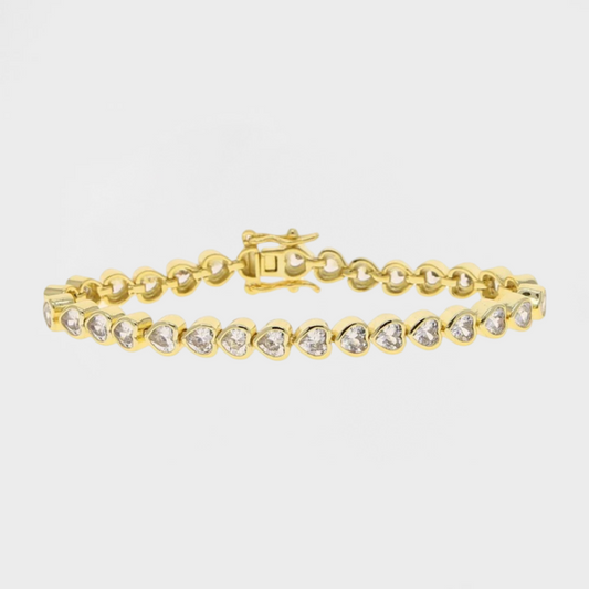 Bezel Heart Bracelet