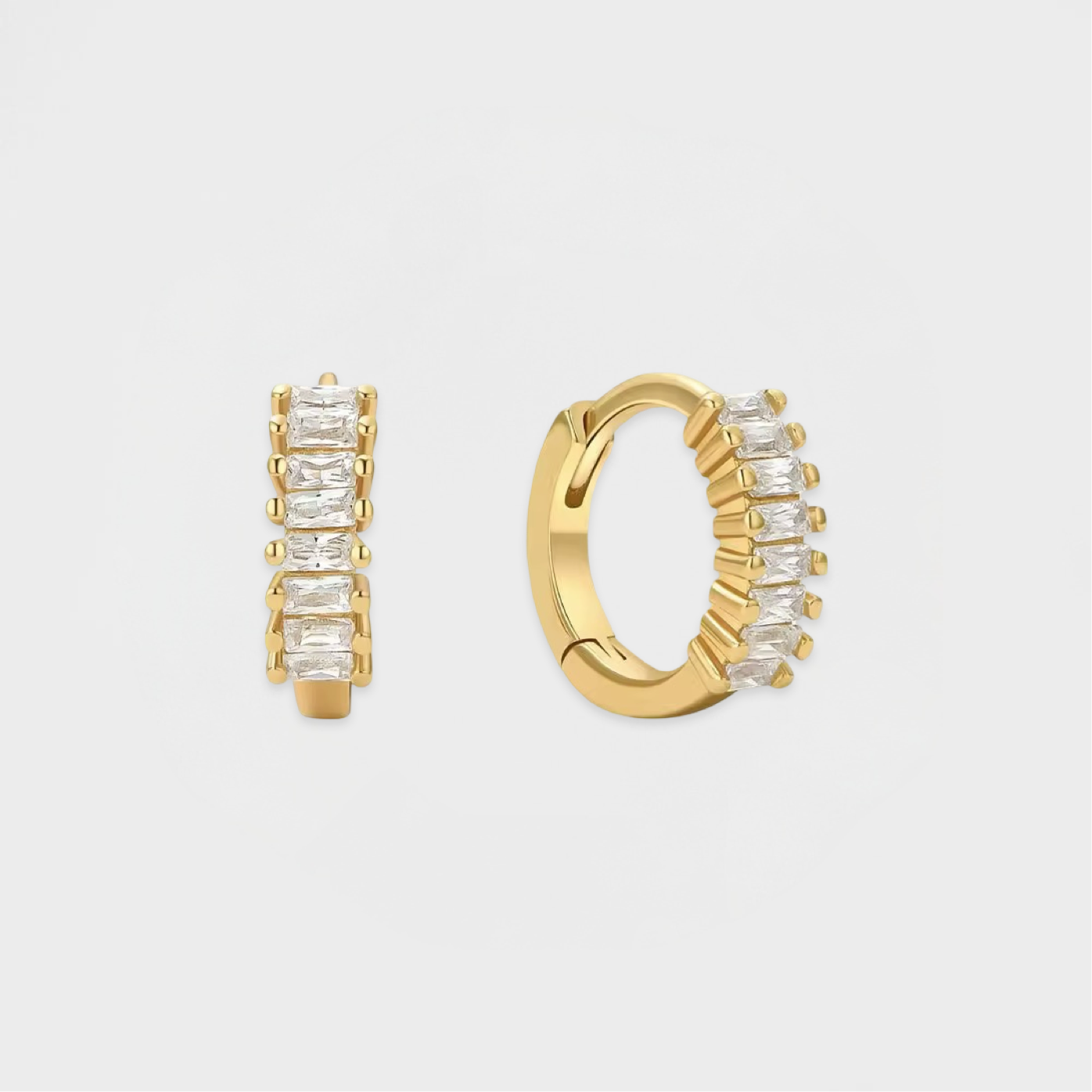 Phoebe Huggie Hoop Earring-Dazzledvenus