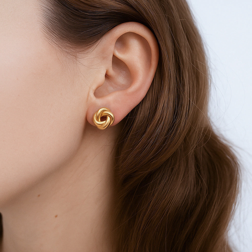 Lotus Stud Earring