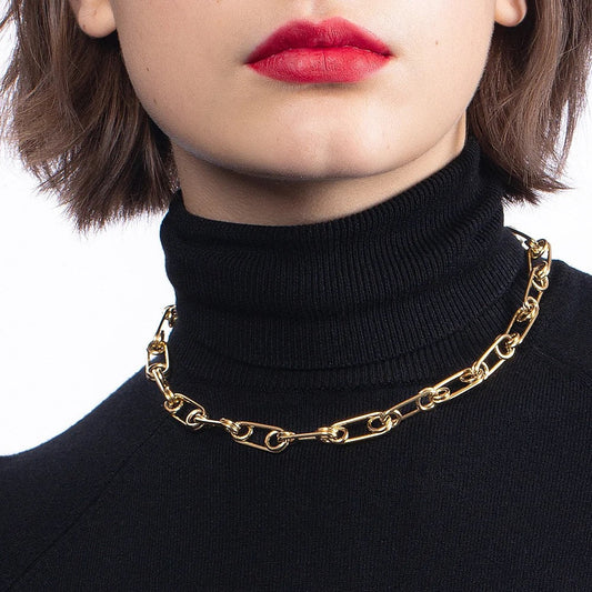 Classic Paper Clip Links Necklace