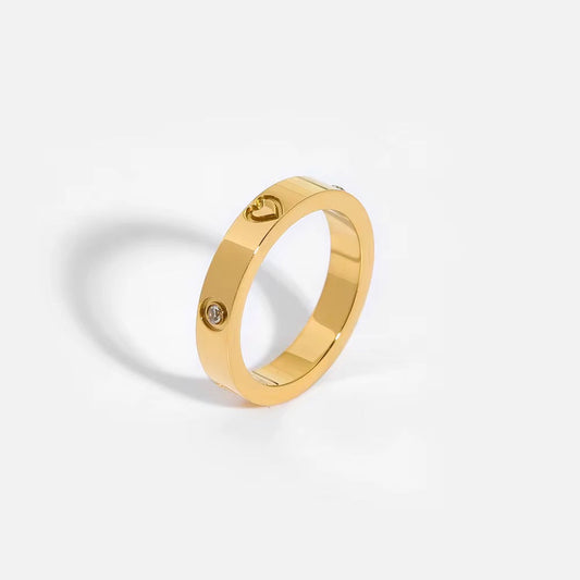 Heart Carved Band Ring