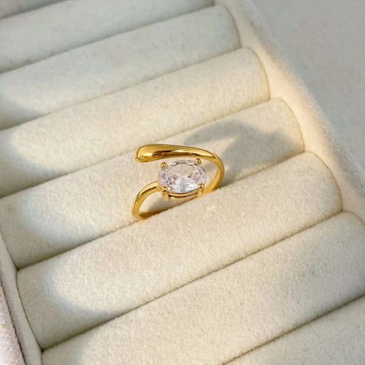Oval Stone Adjustable Ring