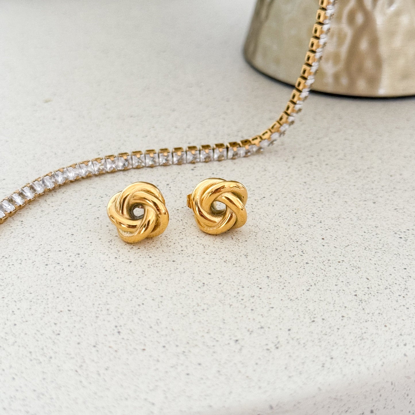 Lotus Stud Earring