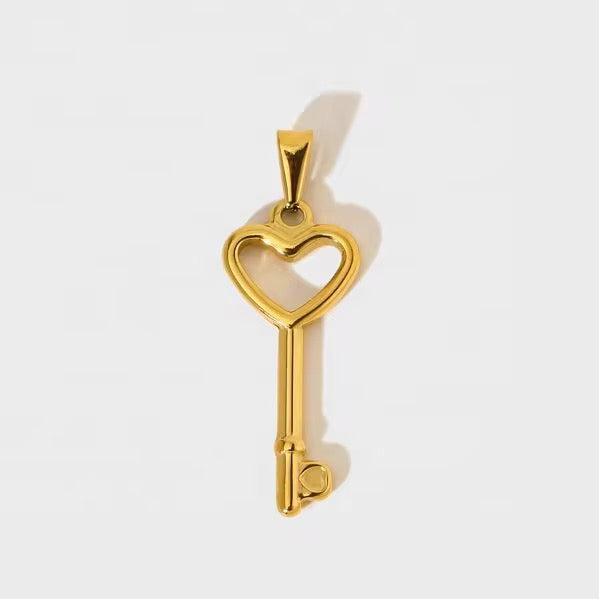 Bold Heart Key Charm