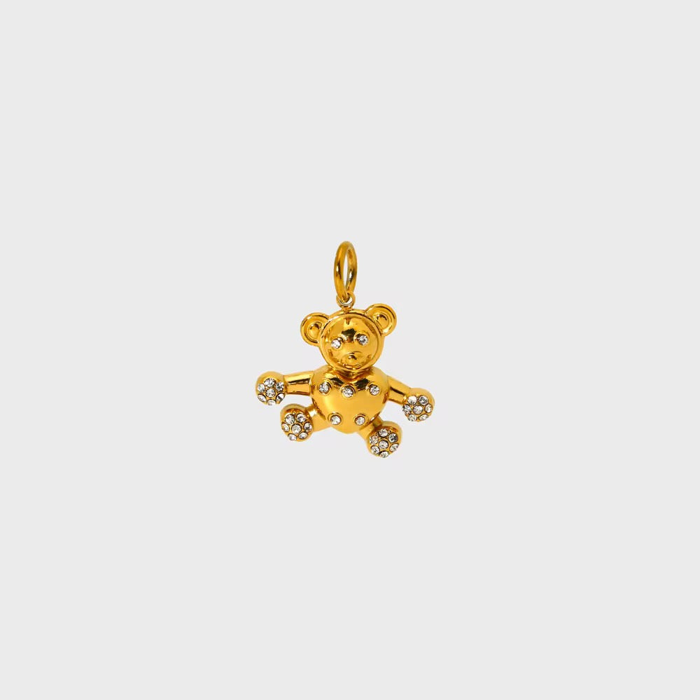 CZ Teddy Bear Charm