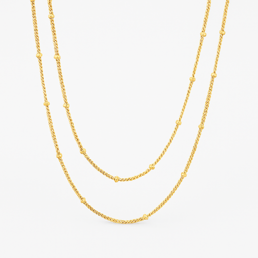 Dotted Satellite Duo Necklace