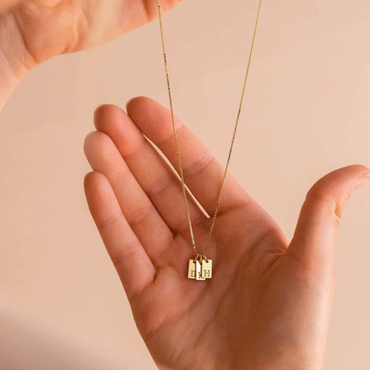Mini Tablet Initial Necklace
