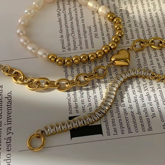 Half & Half Pearl Bracelet