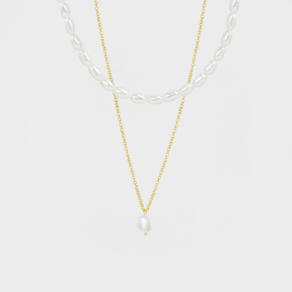 Multilayered Ophelia Pearl Necklace-Purchase authentic Pearl Double Layer Necklace. Embrace timeless elegance with our exquisite collection. Shop now our exquisite collection today!š„-Dazzledvenus