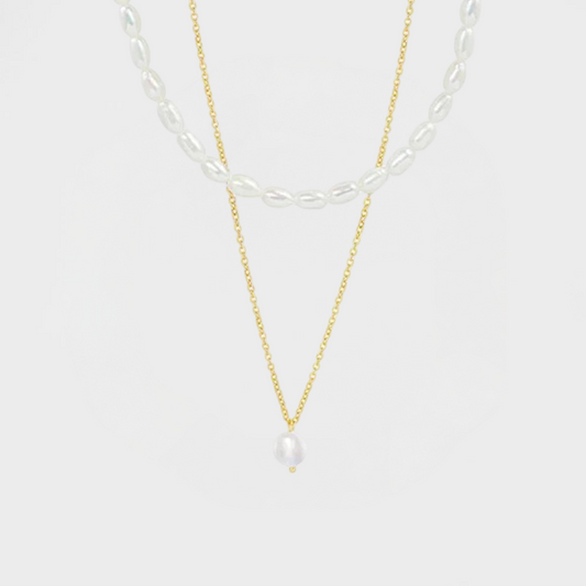 Multilayered Ophelia Pearl Necklace