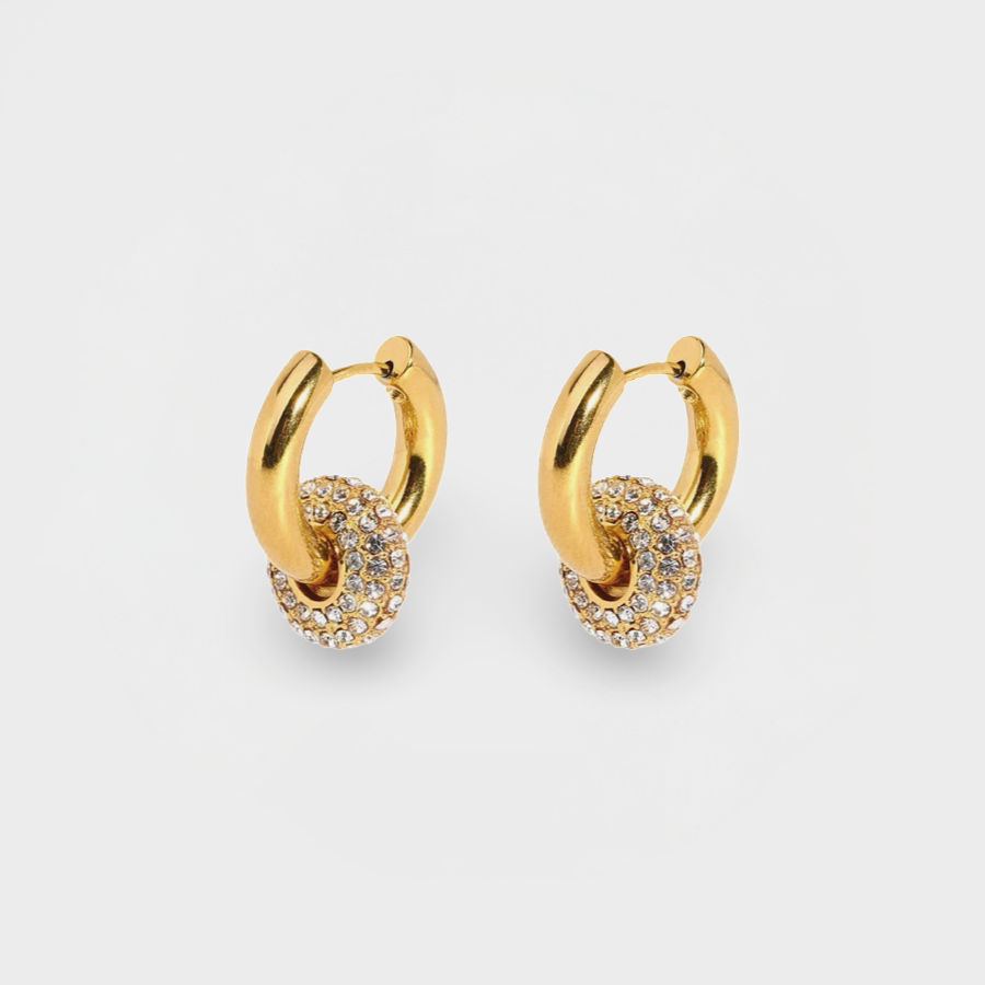 Joy Hoop Earring-Shop our collection of romantic and stylish heart hoop earrings online. Find the perfect accessory to express your love and elevate your style. Purchase now!💟-Dazzledvenus