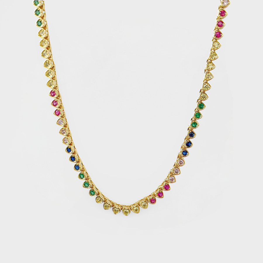 Bezel Heart Necklace