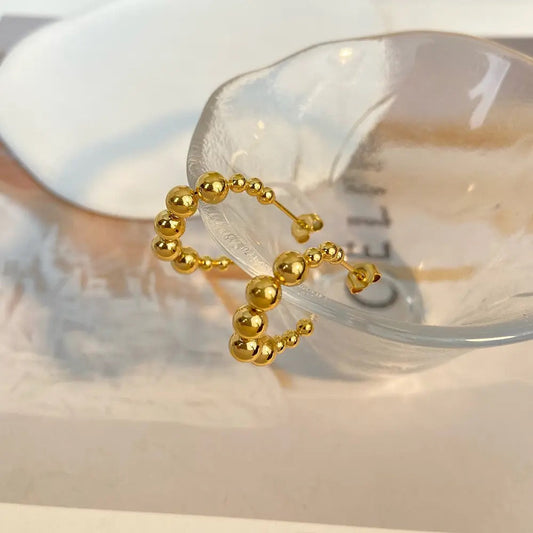 Beaded Small Hoop Earring