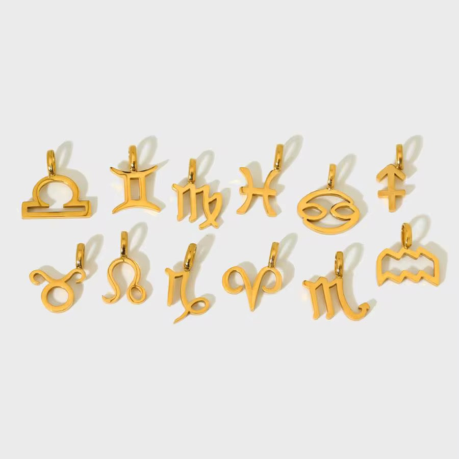 Star Charm Zodiac Necklace-Explore our elegant Balance Beam T-Bar Chain Necklace collection. Enhance your style with our sophisticated designs. Order now for timeless elegance! 🏆-Dazzledvenus