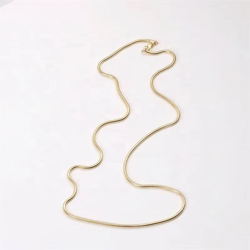 Lexi Round Snake Necklace-Explore our elegant Balance Beam T-Bar Chain Necklace collection. Enhance your style with our sophisticated designs. Order now for timeless elegance! 🏆-Dazzledvenus
