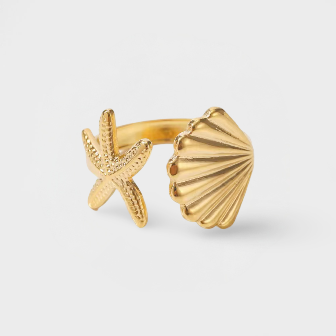 Shell & Star Ring-Dazzledvenus