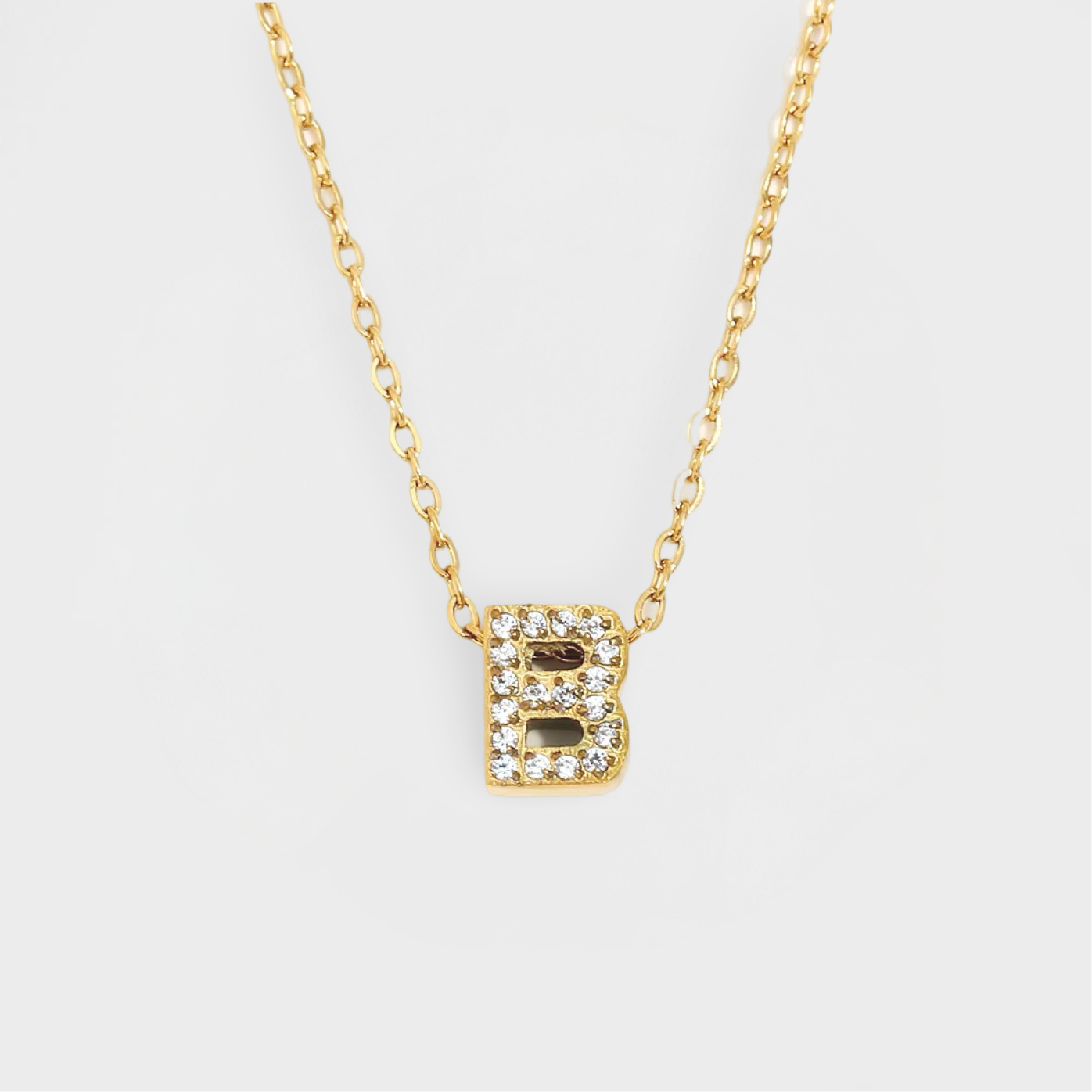Dazzle Petite Initial Necklace-Dazzledvenus