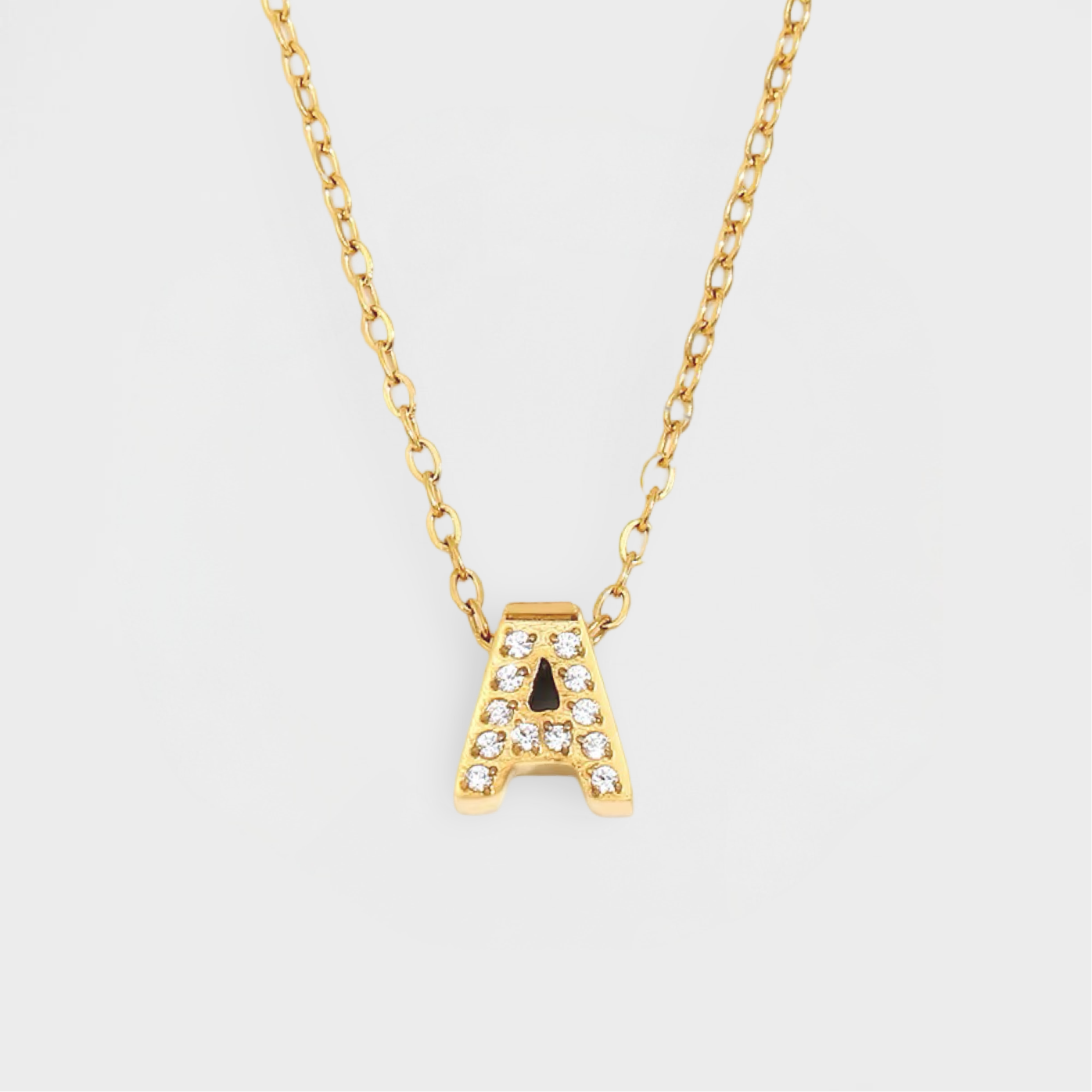 Dazzle Petite Initial Necklace-Dazzledvenus