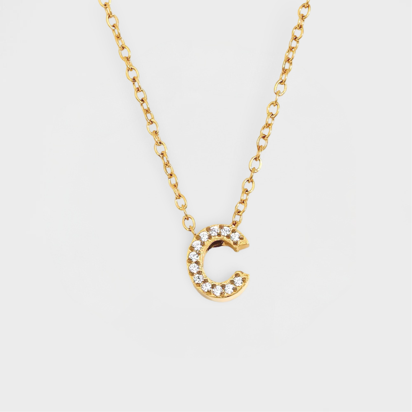Dazzle Petite Initial Necklace-Dazzledvenus