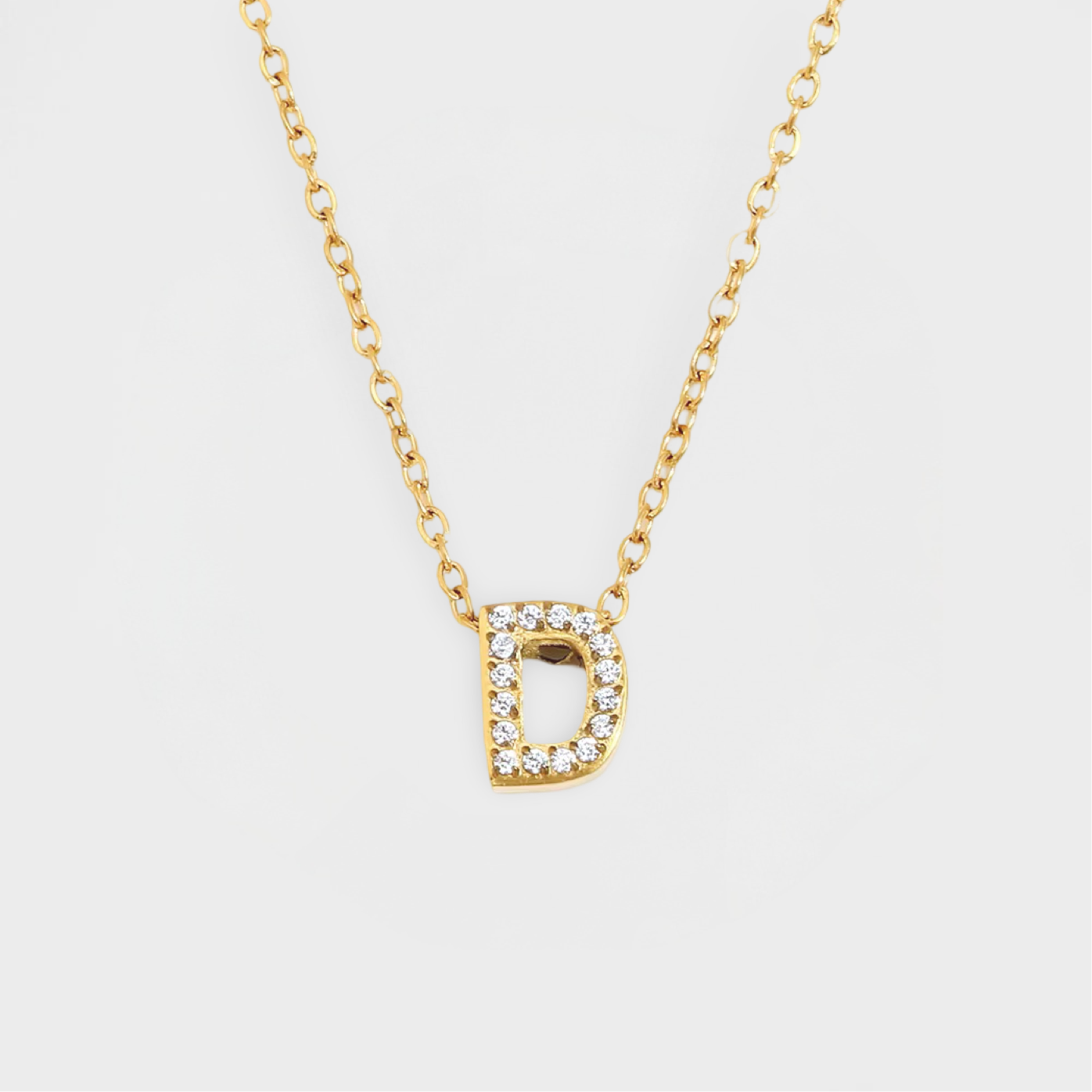 Dazzle Petite Initial Necklace-Dazzledvenus