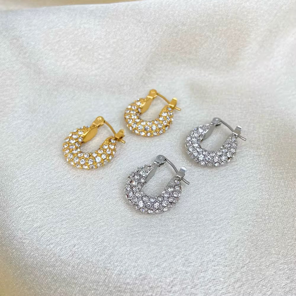 Radiance Pavè Huggie Hoop Earring