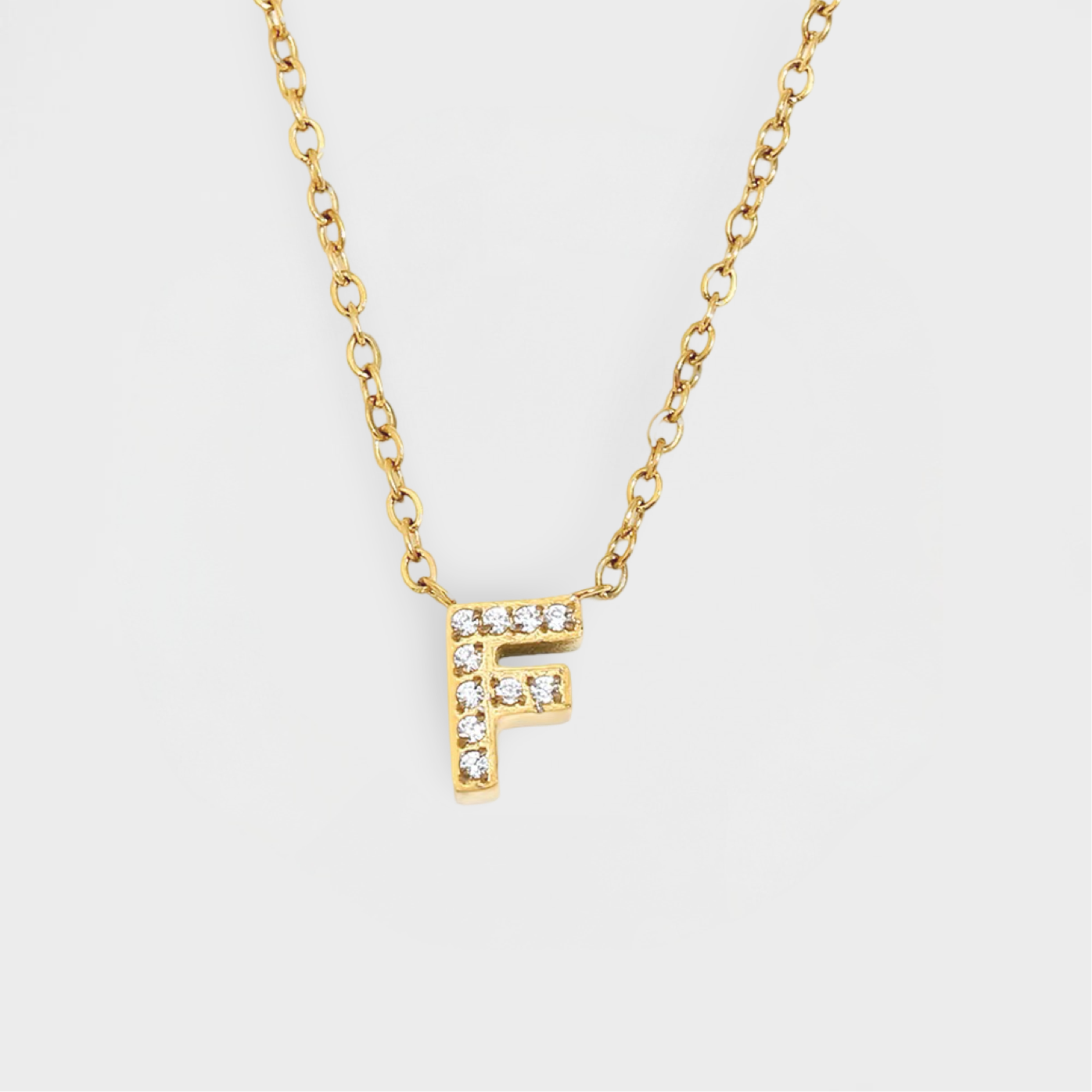Dazzle Petite Initial Necklace-Dazzledvenus