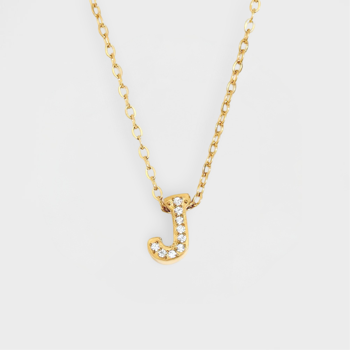 Dazzle Petite Initial Necklace-Dazzledvenus
