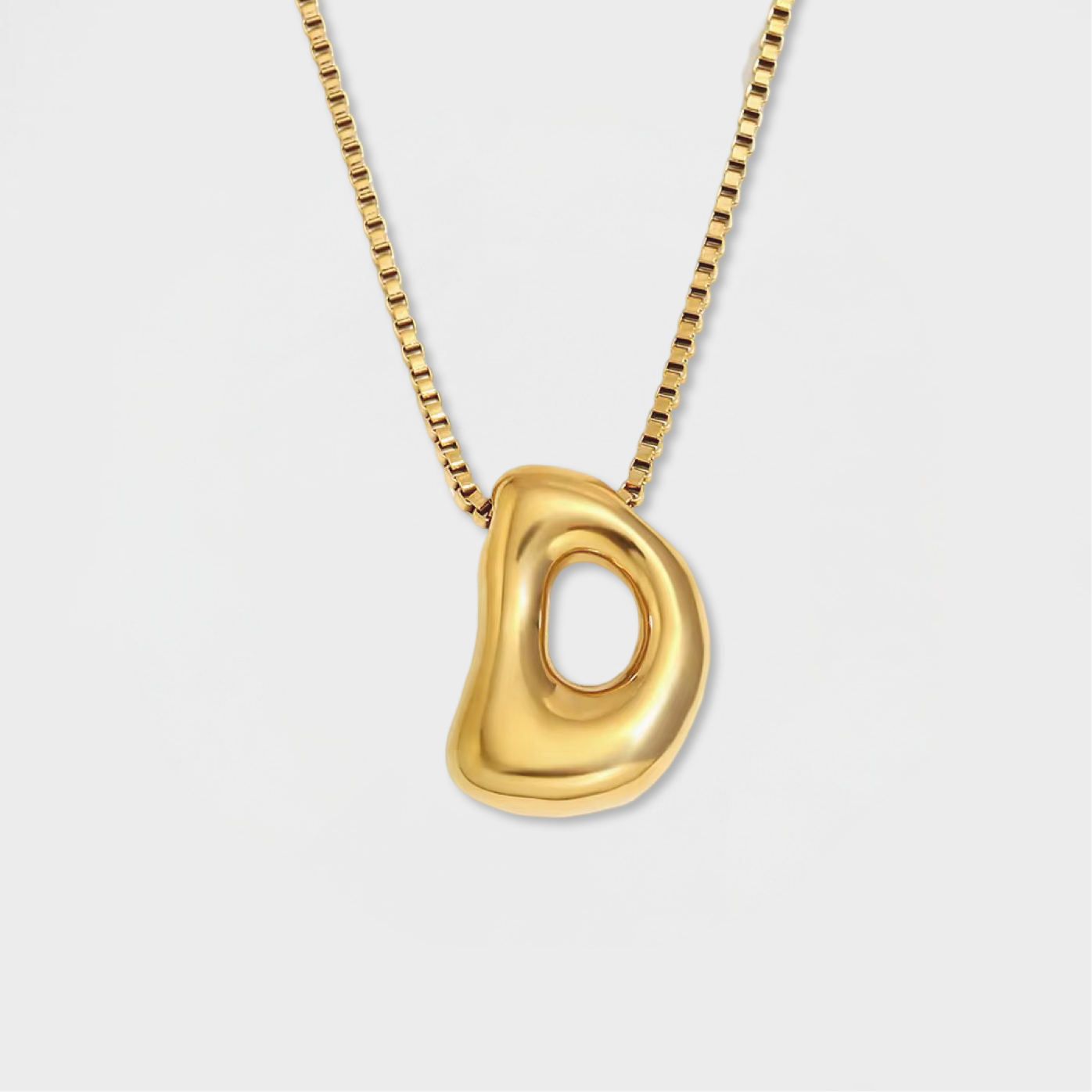 Molten Bubble Initial Necklace