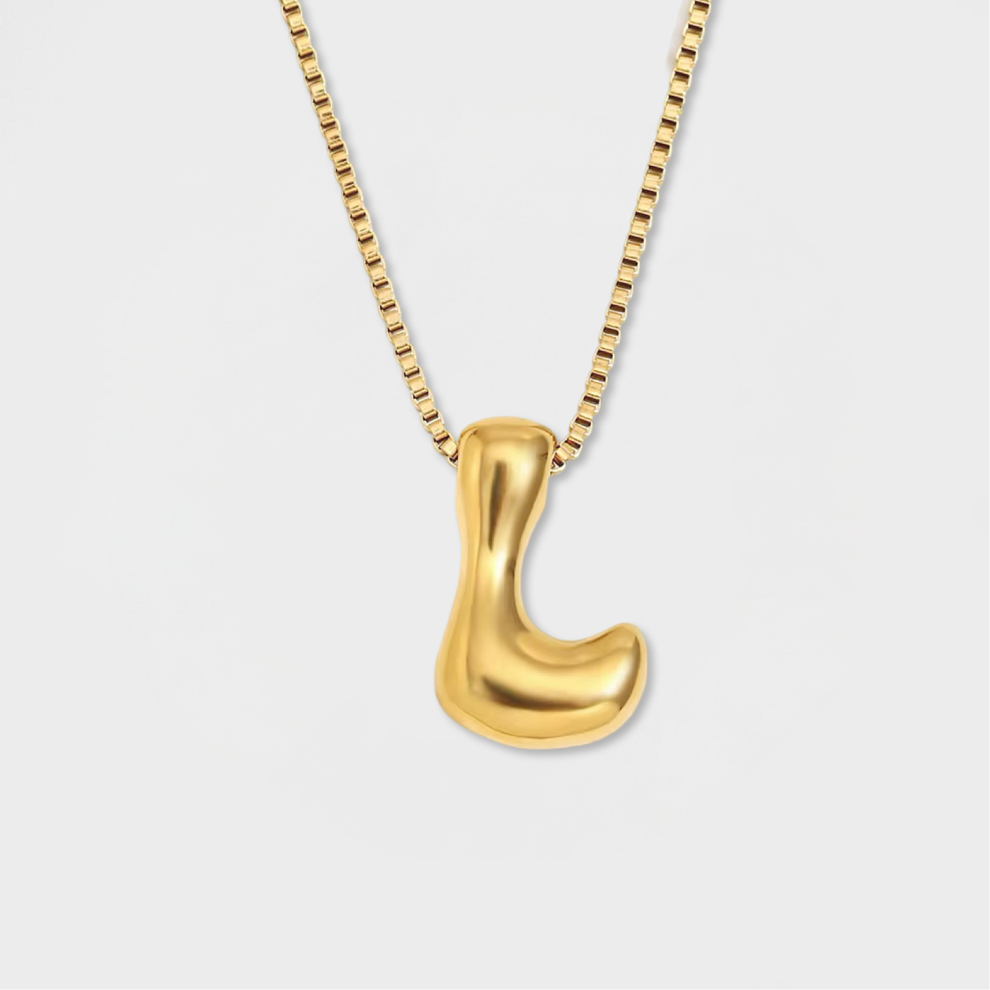 Molten Bubble Initial Necklace